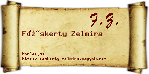 Fáskerty Zelmira névjegykártya